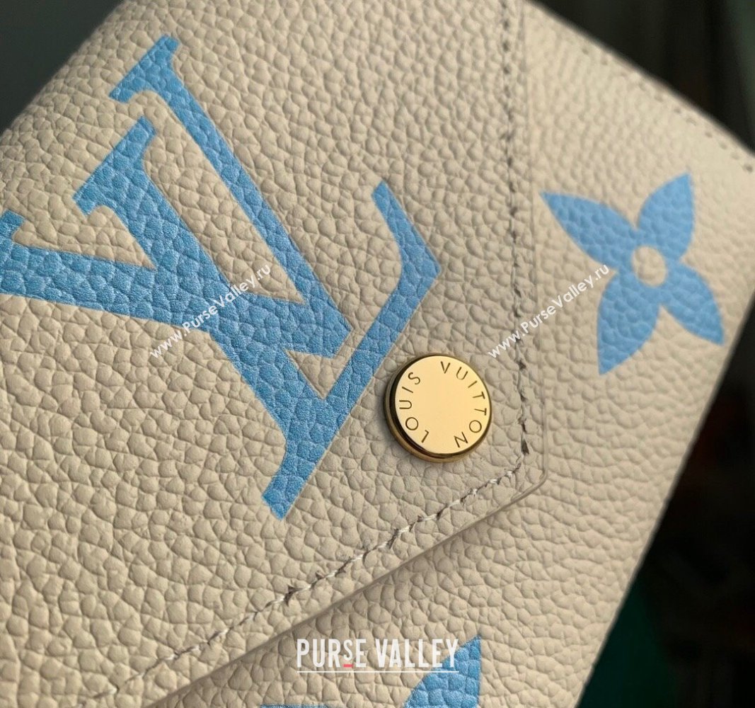 Louis Vuitton Victorine Wallet in Bicolor Monogram Empreinte Leather M80968 Blue 2024 (KI-240520078)