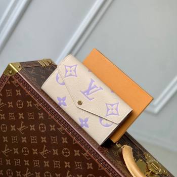 Louis Vuitton Sarah Wallet in Bicolor Monogram Empreinte Leather M81049 Purple 2024 (KI-240520079)