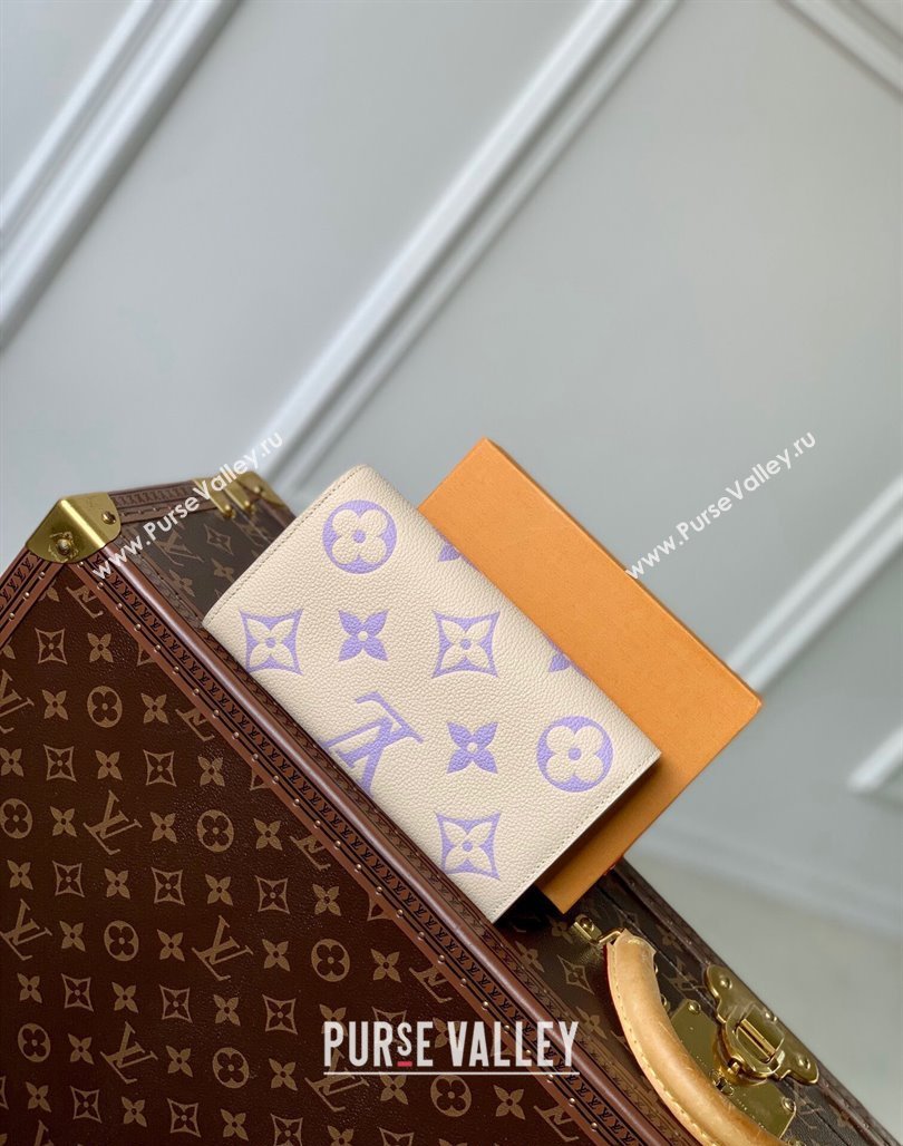 Louis Vuitton Sarah Wallet in Bicolor Monogram Empreinte Leather M81049 Purple 2024 (KI-240520079)