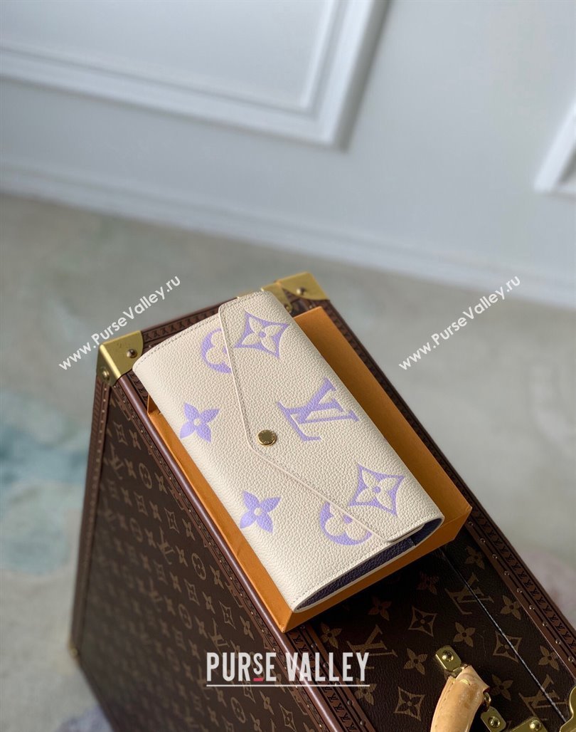 Louis Vuitton Sarah Wallet in Bicolor Monogram Empreinte Leather M81049 Purple 2024 (KI-240520079)