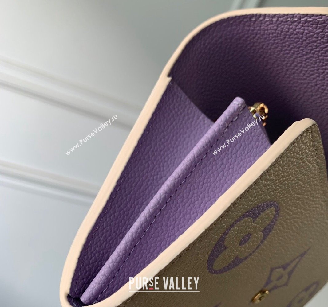 Louis Vuitton Sarah Wallet in Bicolor Monogram Empreinte Leather M81049 Purple 2024 (KI-240520079)