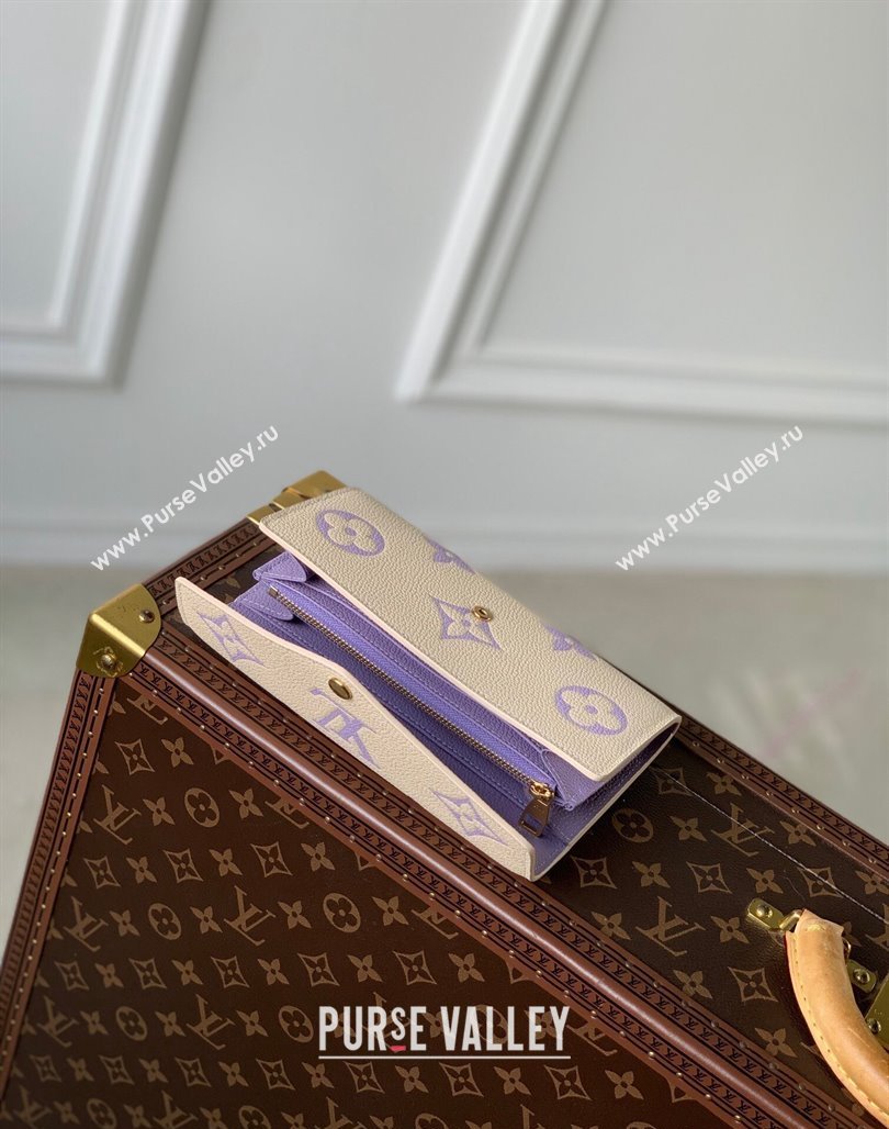 Louis Vuitton Sarah Wallet in Bicolor Monogram Empreinte Leather M81049 Purple 2024 (KI-240520079)