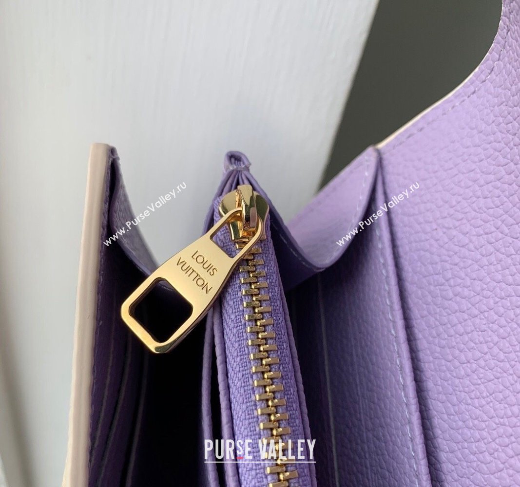 Louis Vuitton Sarah Wallet in Bicolor Monogram Empreinte Leather M81049 Purple 2024 (KI-240520079)