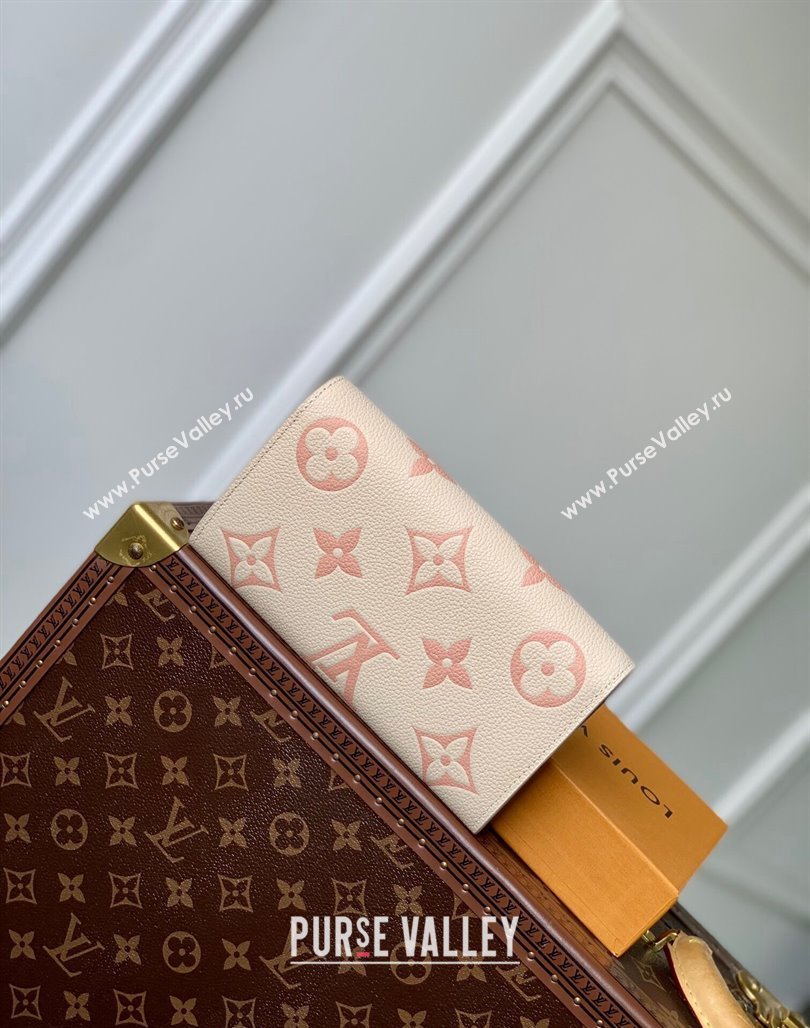 Louis Vuitton Sarah Wallet in Bicolor Monogram Empreinte Leather M81049 Pink 2024 (KI-240520080)