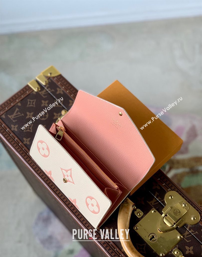 Louis Vuitton Sarah Wallet in Bicolor Monogram Empreinte Leather M81049 Pink 2024 (KI-240520080)