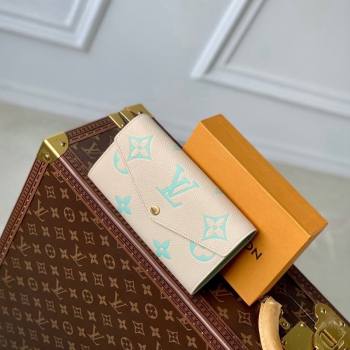 Louis Vuitton Sarah Wallet in Bicolor Monogram Empreinte Leather M81049 Green 2024 (KI-240520081)