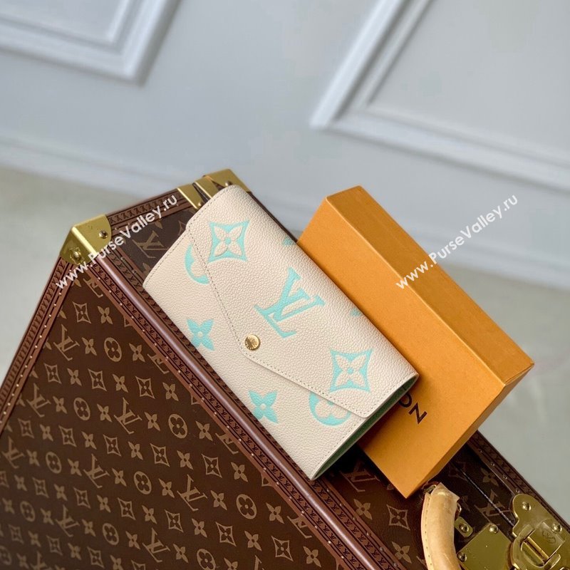 Louis Vuitton Sarah Wallet in Bicolor Monogram Empreinte Leather M81049 Green 2024 (KI-240520081)