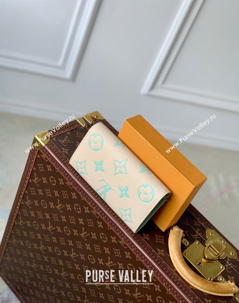 Louis Vuitton Sarah Wallet in Bicolor Monogram Empreinte Leather M81049 Green 2024 (KI-240520081)