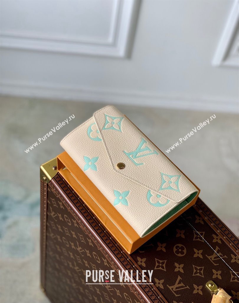 Louis Vuitton Sarah Wallet in Bicolor Monogram Empreinte Leather M81049 Green 2024 (KI-240520081)