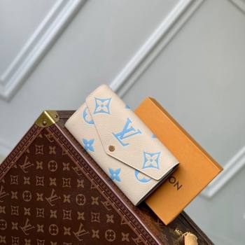 Louis Vuitton Sarah Wallet in Bicolor Monogram Empreinte Leather M81049 Blue 2024 (KI-240520082)