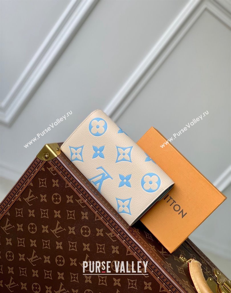 Louis Vuitton Sarah Wallet in Bicolor Monogram Empreinte Leather M81049 Blue 2024 (KI-240520082)