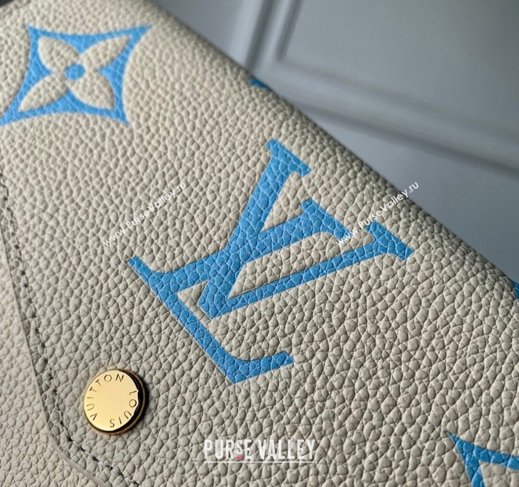 Louis Vuitton Sarah Wallet in Bicolor Monogram Empreinte Leather M81049 Blue 2024 (KI-240520082)