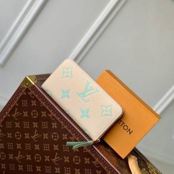 Louis Vuitton Zippy Wallet in Bicolor Monogram Empreinte Leather M69794 Green 2024 (KI-240520083)