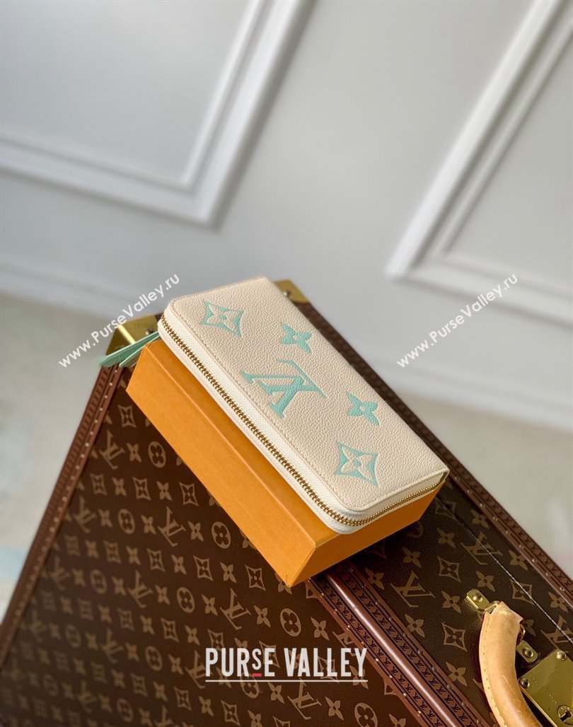 Louis Vuitton Zippy Wallet in Bicolor Monogram Empreinte Leather M69794 Green 2024 (KI-240520083)