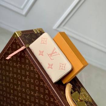 Louis Vuitton Zippy Wallet in Bicolor Monogram Empreinte Leather M69794 Pink 2024 (KI-240520084)