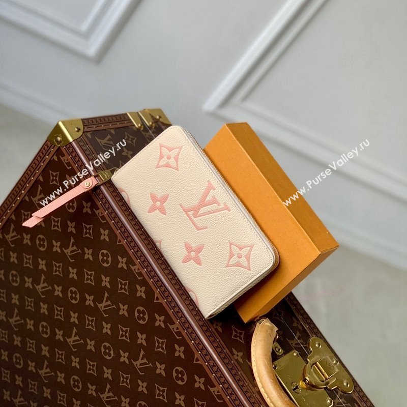 Louis Vuitton Zippy Wallet in Bicolor Monogram Empreinte Leather M69794 Pink 2024 (KI-240520084)