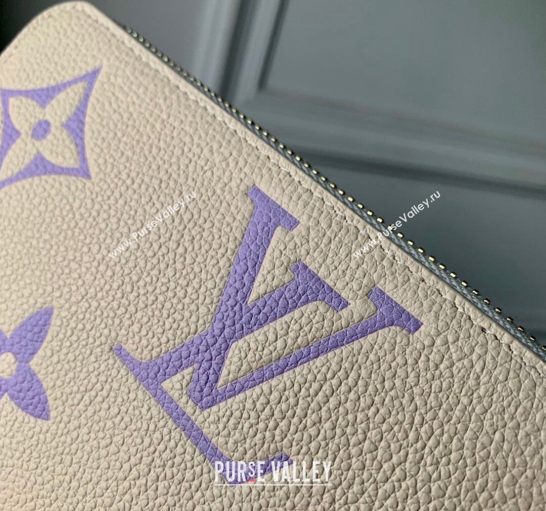 Louis Vuitton Zippy Wallet in Bicolor Monogram Empreinte Leather M69794 Purple 2024 (KI-240520085)