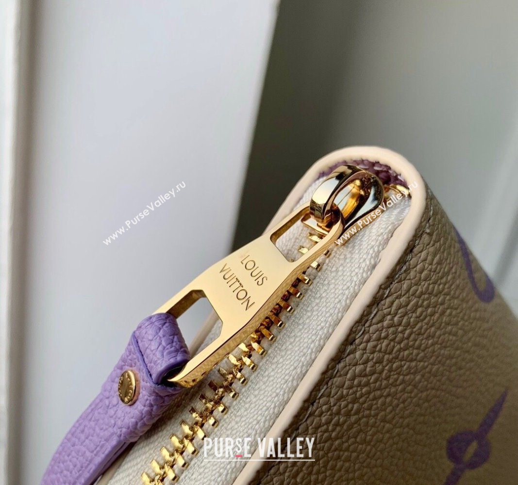 Louis Vuitton Zippy Wallet in Bicolor Monogram Empreinte Leather M69794 Purple 2024 (KI-240520085)