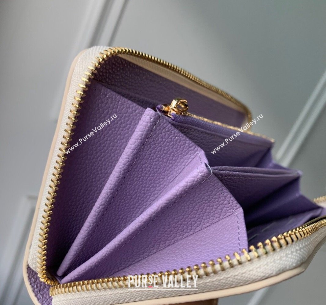 Louis Vuitton Zippy Wallet in Bicolor Monogram Empreinte Leather M69794 Purple 2024 (KI-240520085)