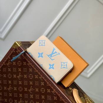 Louis Vuitton Zippy Wallet in Bicolor Monogram Empreinte Leather M69794 Blue 2024 (KI-240520086)