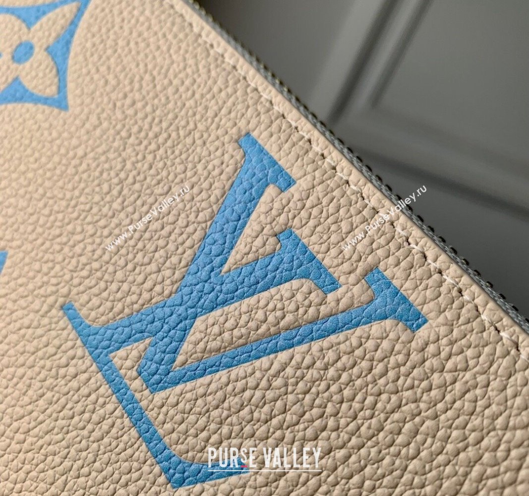 Louis Vuitton Zippy Wallet in Bicolor Monogram Empreinte Leather M69794 Blue 2024 (KI-240520086)