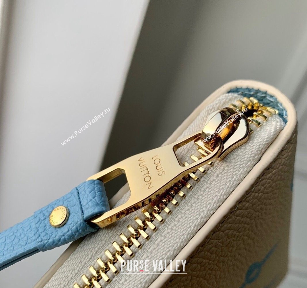 Louis Vuitton Zippy Wallet in Bicolor Monogram Empreinte Leather M69794 Blue 2024 (KI-240520086)