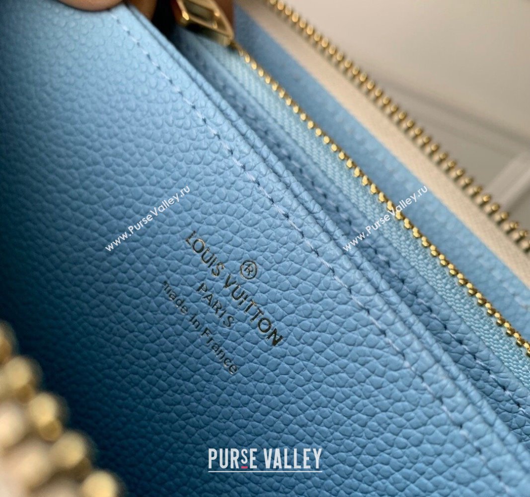 Louis Vuitton Zippy Wallet in Bicolor Monogram Empreinte Leather M69794 Blue 2024 (KI-240520086)