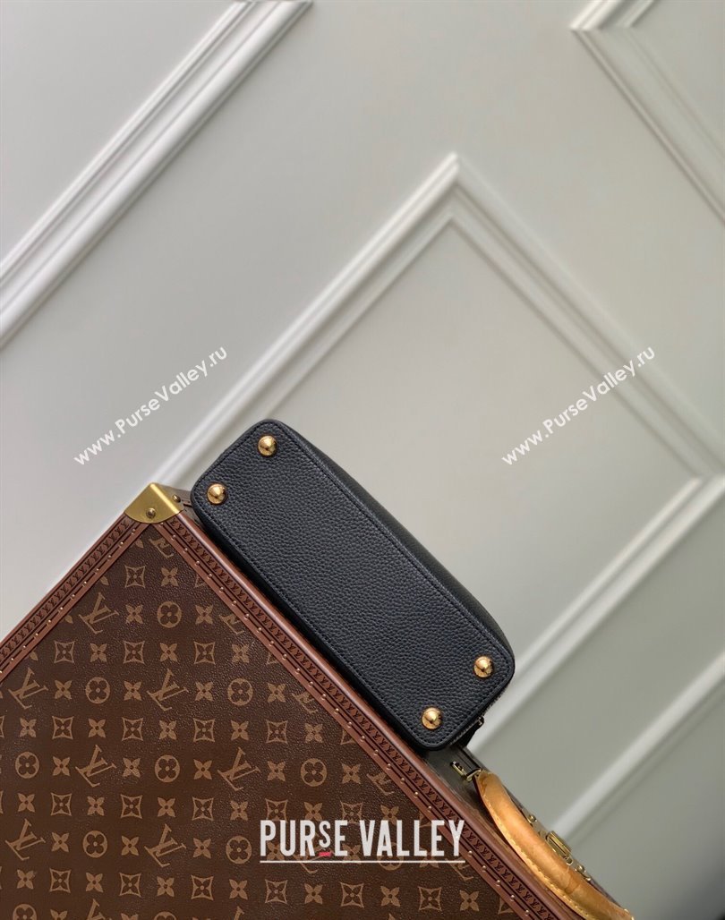 Louis Vuitton Capucines BB Bag in Black Taurillon Leather with Lovelock Chain M23950 2024 (KI-240520096)