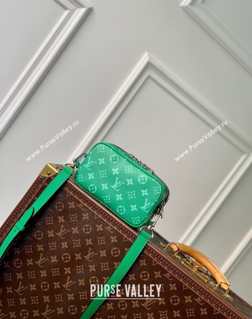 Louis Vuitton Alpha Messenger bag in Leather and Monogram Canvas M31014 Cactus Green 2024 (KI-240520100)