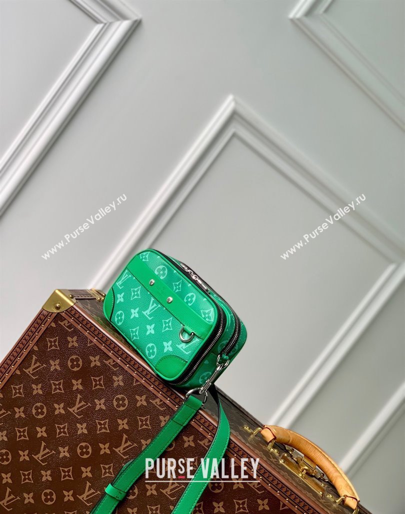 Louis Vuitton Alpha Messenger bag in Leather and Monogram Canvas M31014 Cactus Green 2024 (KI-240520100)