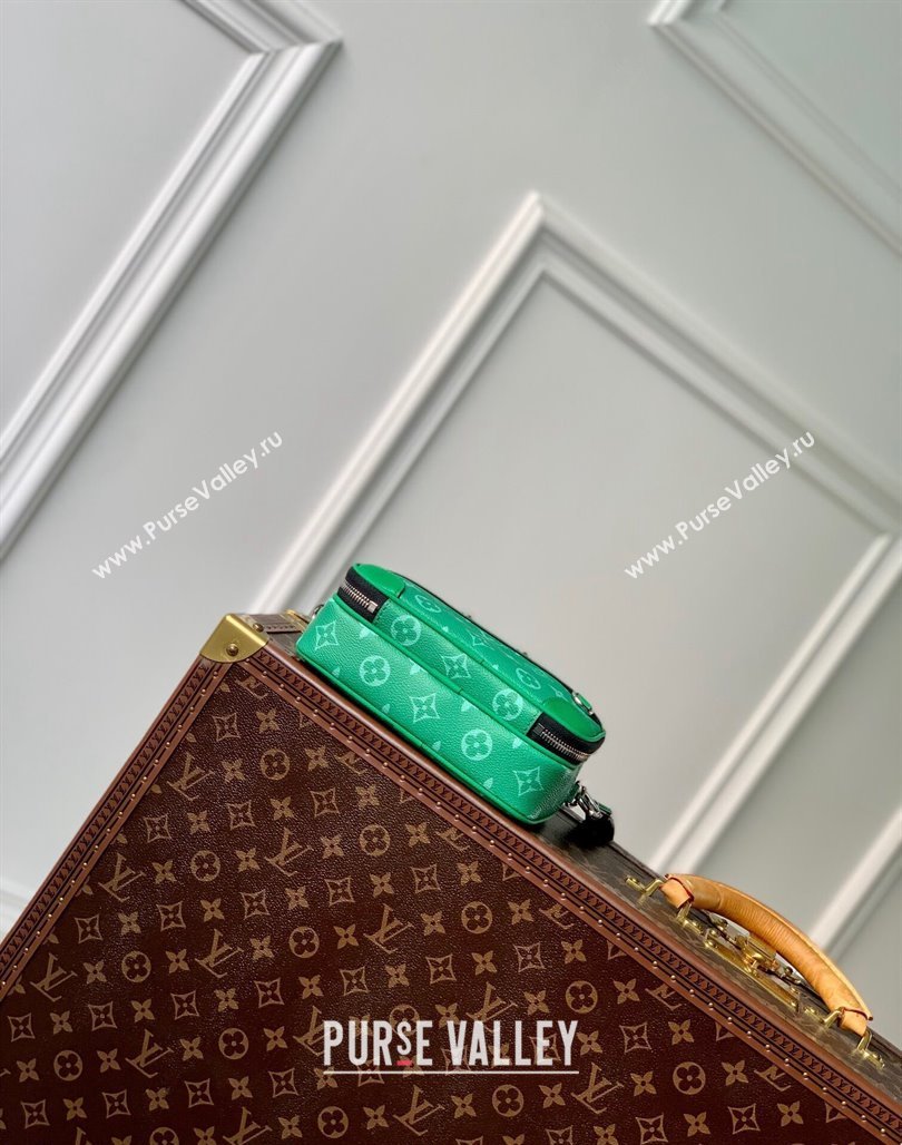 Louis Vuitton Alpha Messenger bag in Leather and Monogram Canvas M31014 Cactus Green 2024 (KI-240520100)