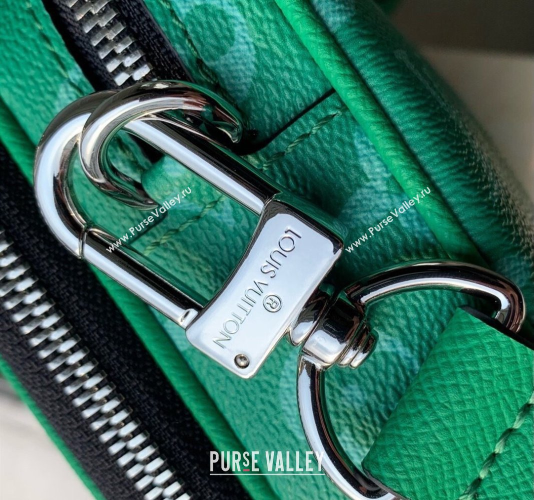 Louis Vuitton Alpha Messenger bag in Leather and Monogram Canvas M31014 Cactus Green 2024 (KI-240520100)