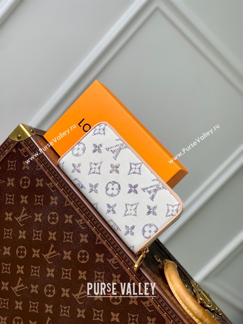 Louis Vuitton Zippy Wallet in Multicolor Beige Monogram Jacquard Fabric M83456 2024 (KI-240521040)