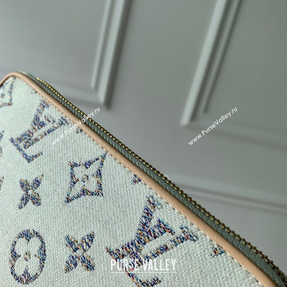 Louis Vuitton Zippy Wallet in Multicolor Beige Monogram Jacquard Fabric M83456 2024 (KI-240521040)