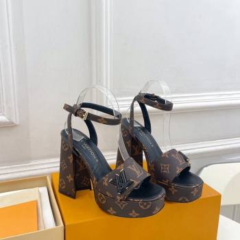 Louis Vuitton Shake Platform Sandals 12cm in Monogram Canvas 2024 0606 (MD-240606106)