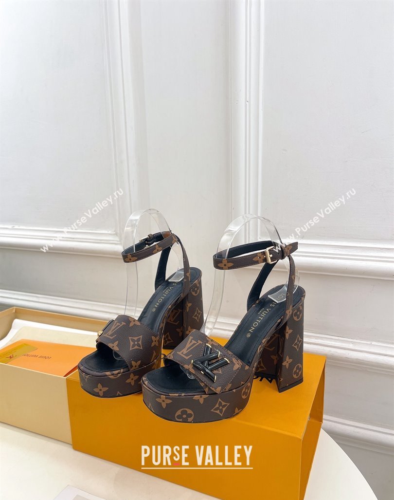 Louis Vuitton Shake Platform Sandals 12cm in Monogram Canvas 2024 0606 (MD-240606106)