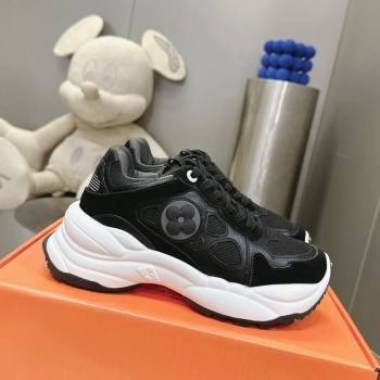 Louis Vuitton Run 55 Sneakers Black 2024 0608 (MD-240608001)
