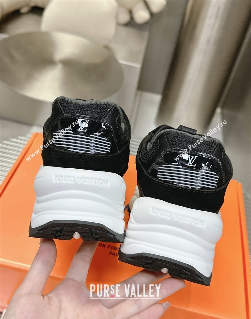 Louis Vuitton Run 55 Sneakers Black 2024 0608 (MD-240608001)