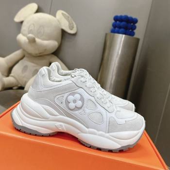 Louis Vuitton Run 55 Sneakers White/Grey 2024 0608 (MD-240608003)