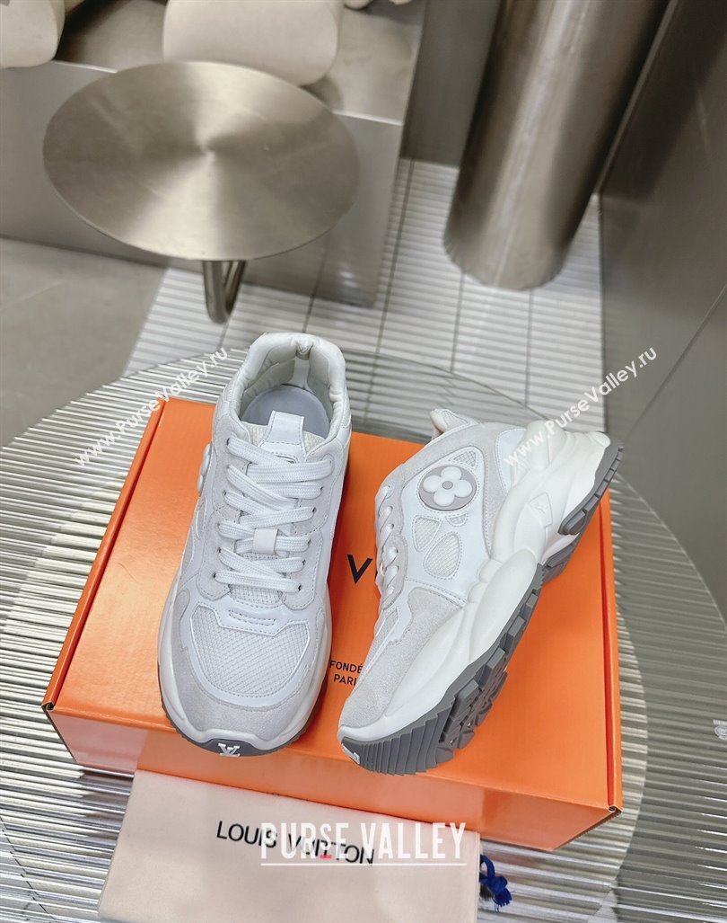 Louis Vuitton Run 55 Sneakers White/Grey 2024 0608 (MD-240608003)