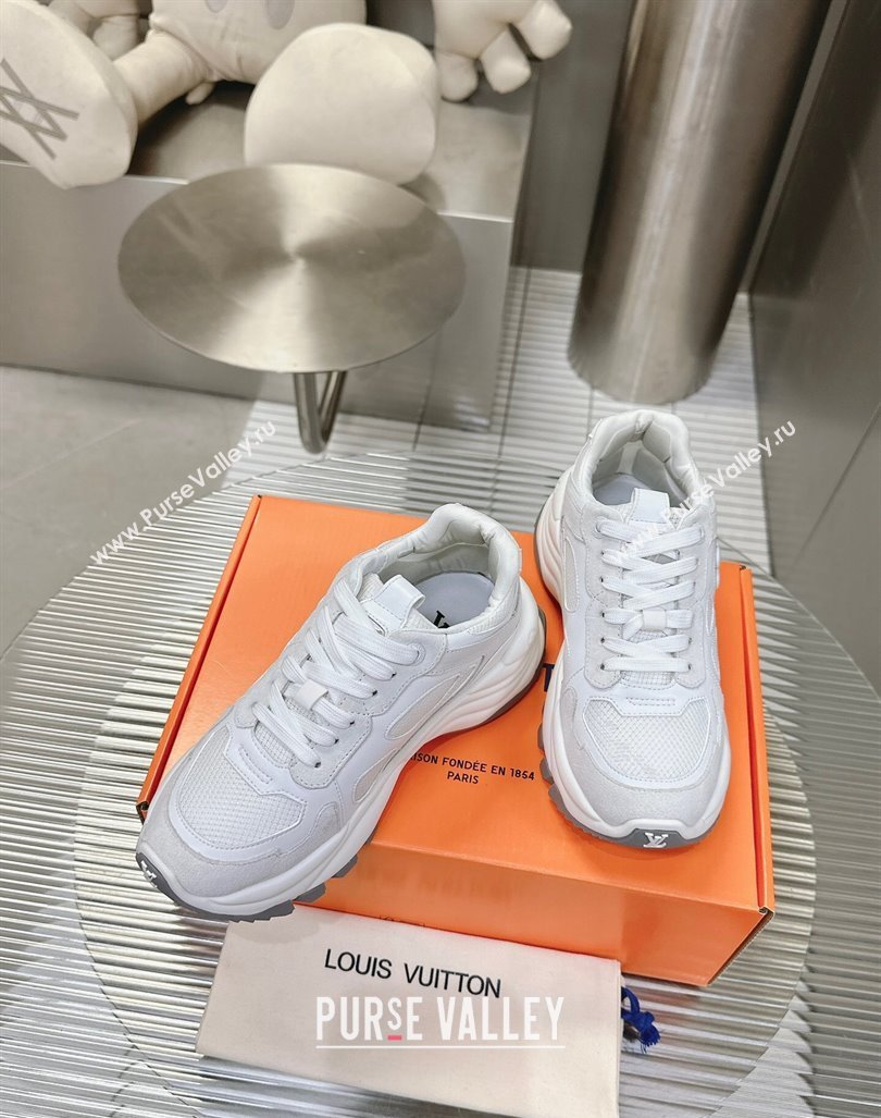 Louis Vuitton Run 55 Sneakers White/Grey 2024 0608 (MD-240608003)