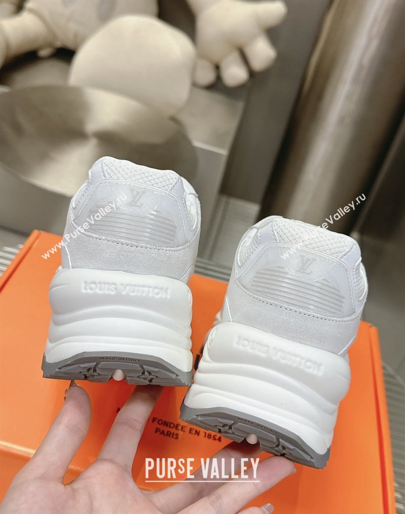 Louis Vuitton Run 55 Sneakers White/Grey 2024 0608 (MD-240608003)