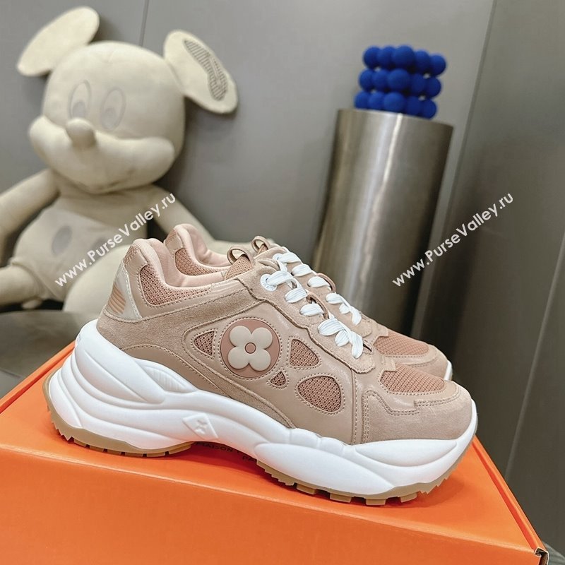 Louis Vuitton Run 55 Sneakers Beige 2 2024 0608 (MD-240608004)