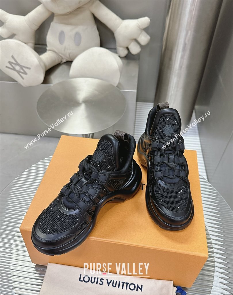 Louis Vuitton Archlight Sneakers in Leather and Strass Black 2024 0608 (MD-240608005)