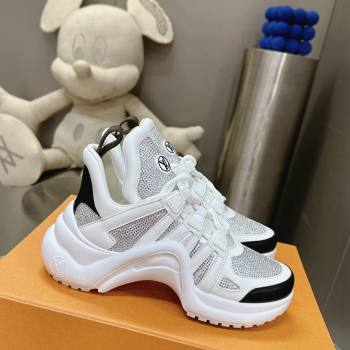Louis Vuitton Archlight Sneakers in Leather and Strass White 2024 0608 (MD-240608007)