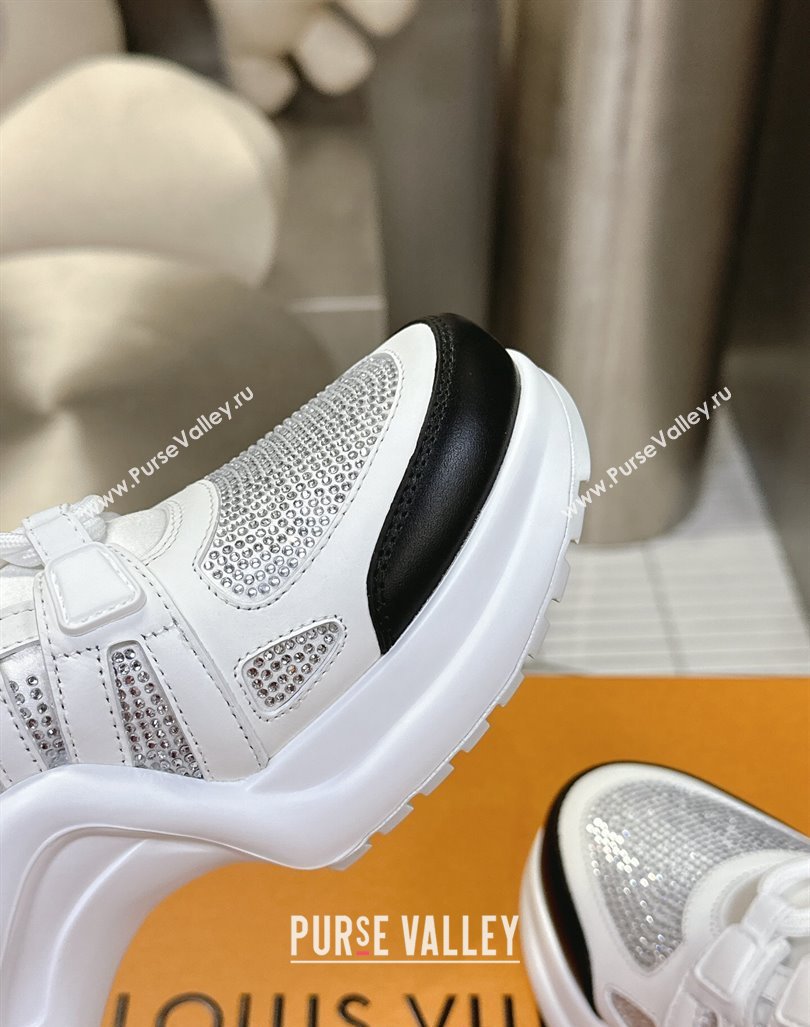 Louis Vuitton Archlight Sneakers in Leather and Strass White 2024 0608 (MD-240608007)