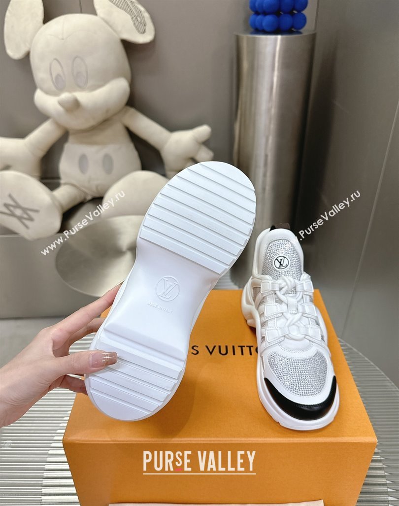 Louis Vuitton Archlight Sneakers in Leather and Strass White 2024 0608 (MD-240608007)