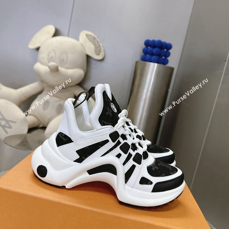 Louis Vuitton Archlight Sneakers in Leather and Monogram Denim Black 2024 0608 (MD-240608012)