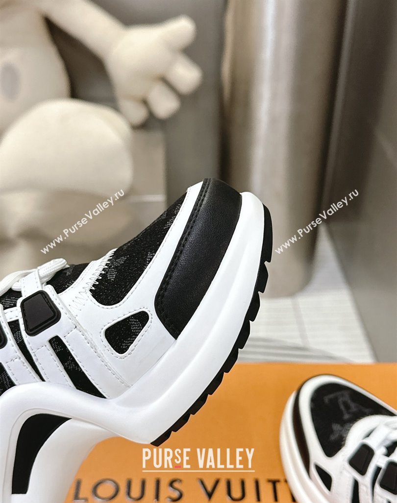 Louis Vuitton Archlight Sneakers in Leather and Monogram Denim Black 2024 0608 (MD-240608012)