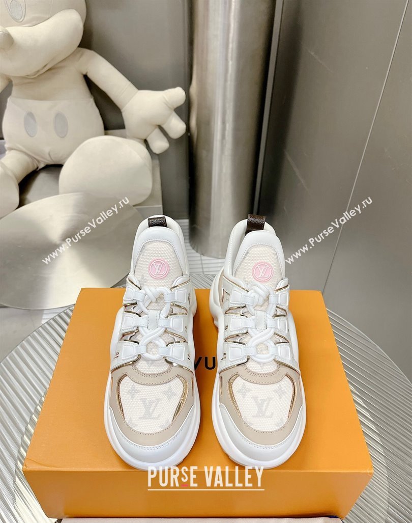 Louis Vuitton Archlight Sneakers in Leather and Canvas Beige 2024 060802 (MD-240608015)